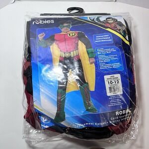 Rubies DC Superheroes Deluxe Robin Costume, Child's Large New Never Worn Batman